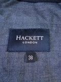 24/0909 immaculate hackett london grey herringbone weave cotton trouser 38