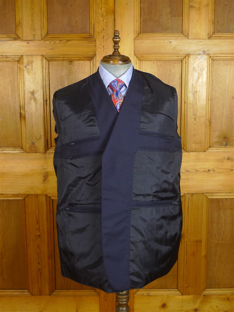 24/0898 kent haste lachter 2019 savile row bespoke navy blue wool & mohair suit 50 regular