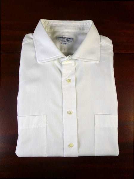 24/0941 immaculate stephen lachter savile row bespoke white cotton s/cuff shirt 18.5