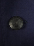 24/0935 kent haste lachter 2019 savile row bespoke navy blue worsted blazer w/ services buttons 48 regular to long