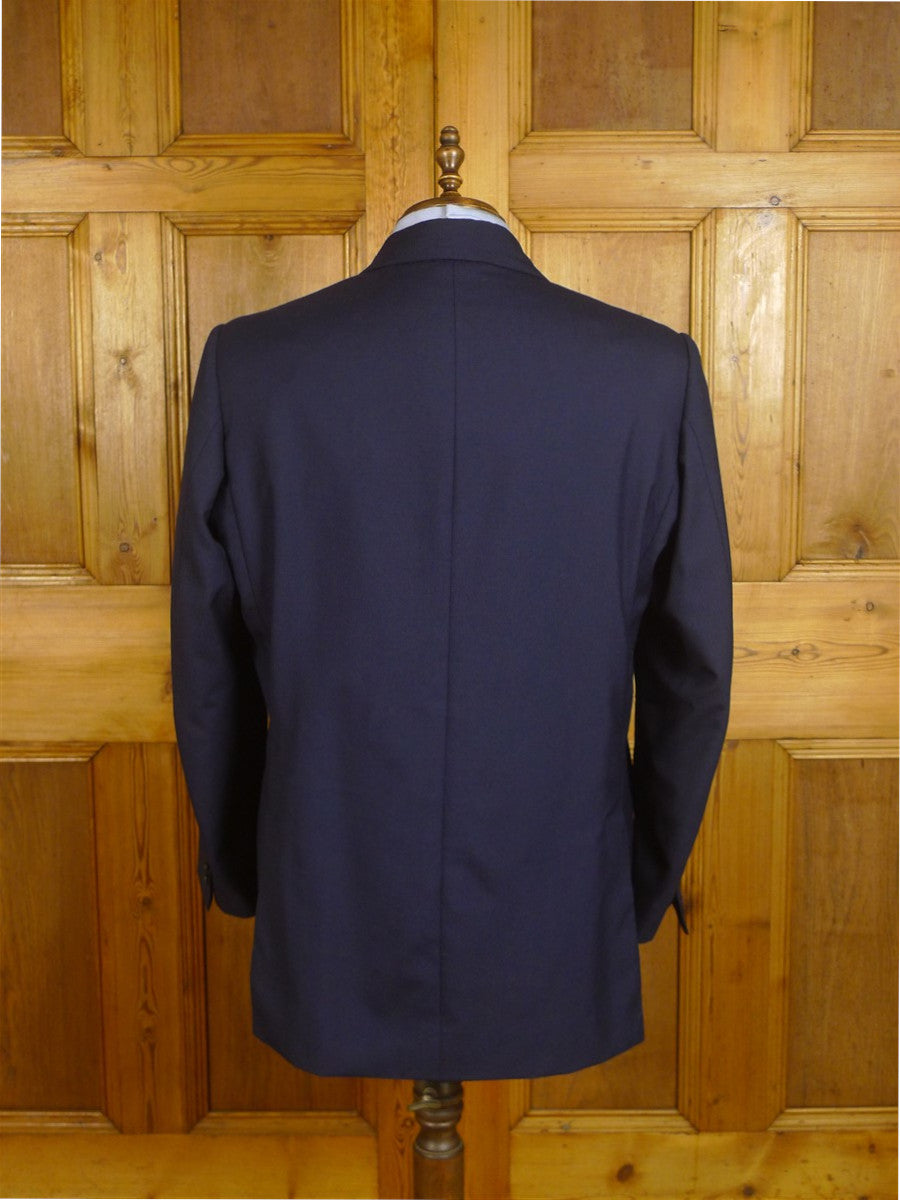 24/0935 kent haste lachter 2019 savile row bespoke navy blue worsted blazer w/ services buttons 48 regular to long