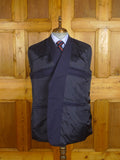 24/0935 kent haste lachter 2019 savile row bespoke navy blue worsted blazer w/ services buttons 48 regular to long