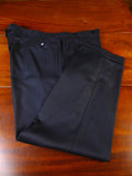 24/0924 immaculate anderson & sheppard savile row bespoke navy blue worsted trouser 46