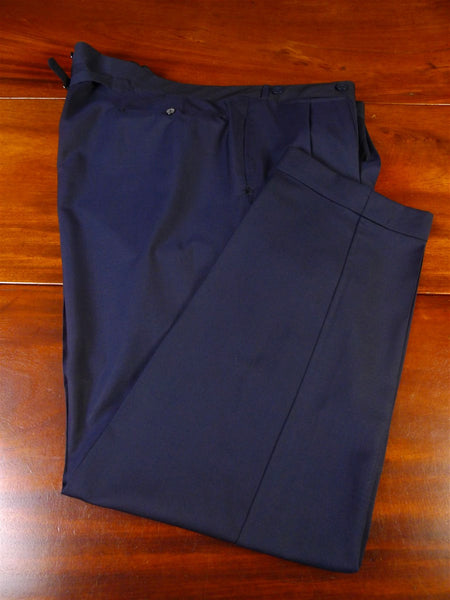 24/0925 anderson & sheppard savile row bespoke navy blue mohair trouser 44