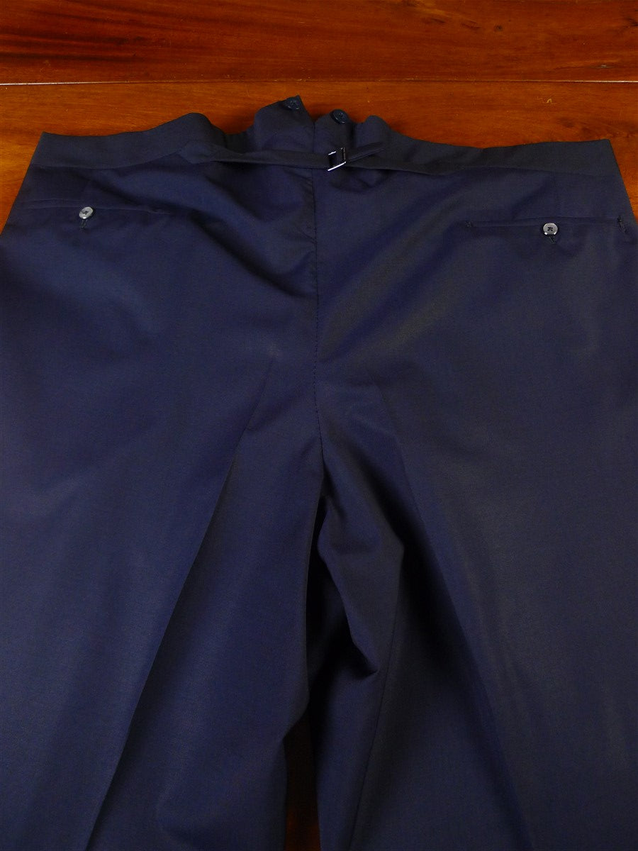 24/0925 anderson & sheppard savile row bespoke navy blue mohair trouser 44