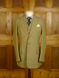 24/0974 immaculate john g hardy alsport cloth green / red wp check 3-piece tweed shooting suit (breeks) 37-38 long