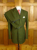 24/0975 immaculate vintage savile row bespoke green / red wp check 4-piece tweed shooting suit (2 pr breeks) 39 long