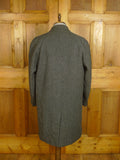 24/0957 vintage heavyweight grey herringbone weave raglan sleeve overcoat 40-42