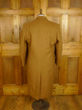 25/1063 superb vintage crombie wool full-length camel overcoat 42 regular