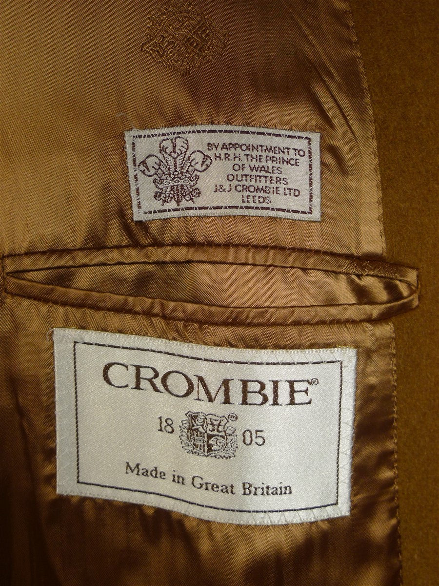 25/1063 superb vintage crombie wool full-length camel overcoat 42 regular