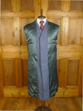 24/0972 beautiful vintage blue diagonal twill wool overcoat 41-42