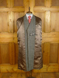 24/0958 vintage heavyweight grey crombie wool glen check tweed raglan sleeve overcoat 44-45