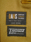 24/0985 vintage daks simpson 100% wool camel coat w/ leather buttons 41-42