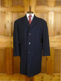 24/0983 near immaculate continental tailored 2-tone blue heavyweight overcoat 46