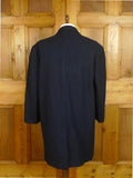 24/0983 near immaculate continental tailored 2-tone blue heavyweight overcoat 46