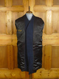 24/0983 near immaculate continental tailored 2-tone blue heavyweight overcoat 46