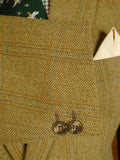 24/0990 vintage john g hardy brown beige wp check tweed jacket 42 regular