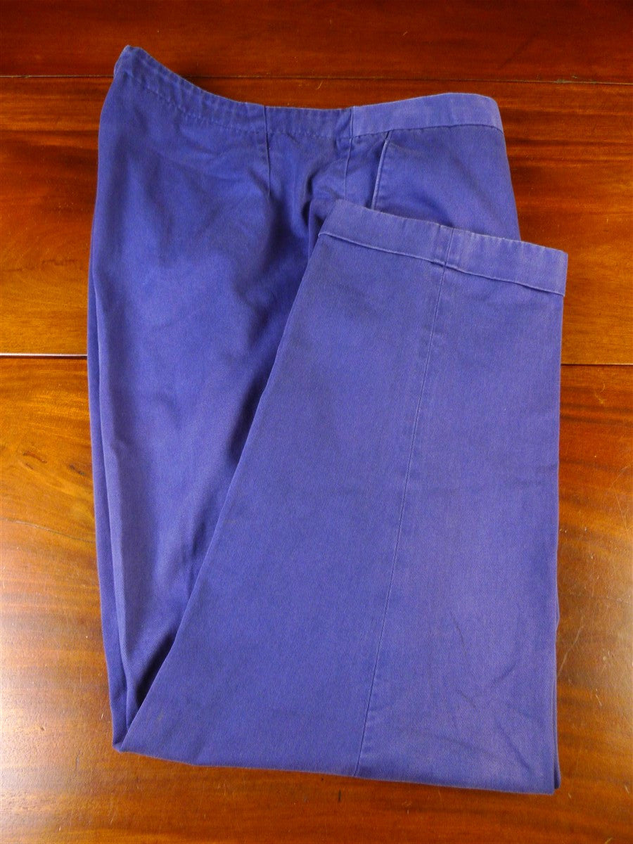 24/1002 pakeman catto carter bespoke purple blue high-rise cotton country trouser 39