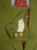 24/1014 immaculate p.a. crowe 2004 city of london bespoke green / amber wp check tweed jacket 45-46 regular