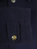 24/1016 regent london wool cashmere & angora navy blue field coat overcoat (rrp £1000) 46-48