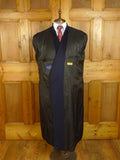 24/1015 immaculate regent london hand tailored pure cashmere navy blue full-length d/ overcoat (rrp £3000) 44 short to regular