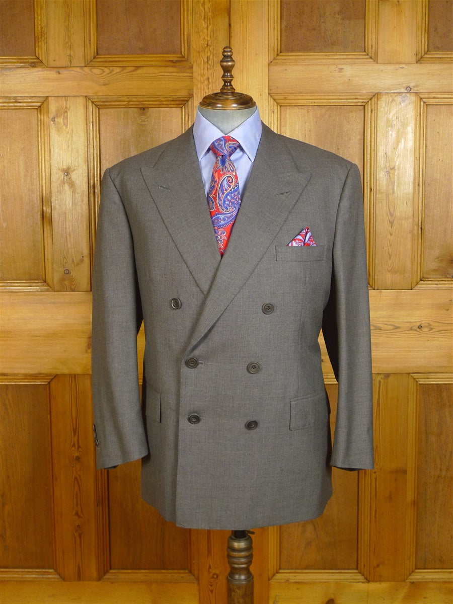 24/1009 immaculate 2005 hayward savile row bespoke grey d/b worsted suit 47 regular