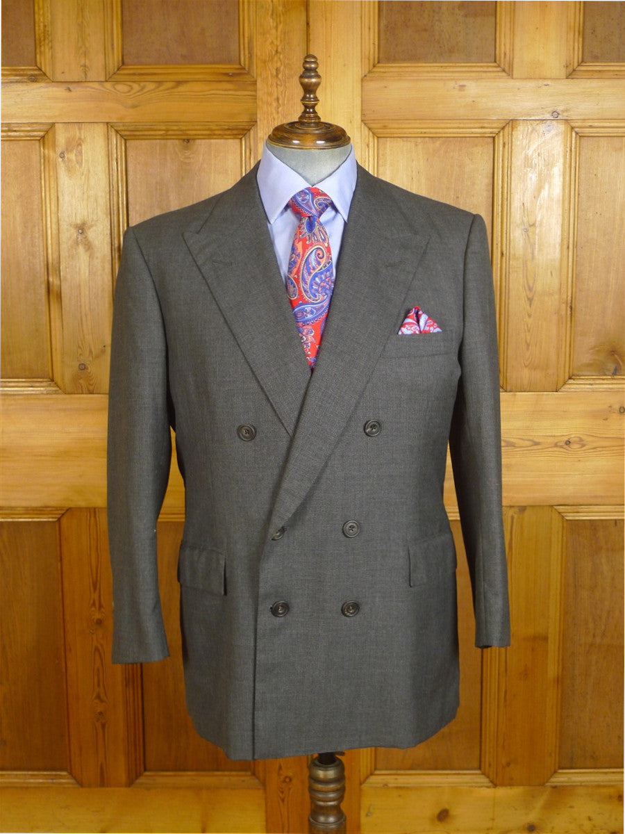 24/1010 near immaculate 1997 hayward savile row bespoke mid-grey d/b worsted suit 45 short to regular