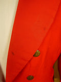 24/1038 vintage genuine 1920s 1930s red hunt tailcoat w/ hunt club buttons 40