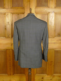 24/1053 immaculate 2010 huntsman savile row bespoke grey / blue glen check worsted suit 42-43 regular