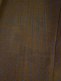 24/1109 beautiful 1974 vintage cyril a castle savile row conduit st brown / blue stripe mohair suit w/ paisley linings 43 short to regular