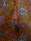 24/1112 wonderful 1974 vintage cyril a castle savile row conduit st brown wp check mohair suit w/ paisley linings 43 short to regular