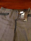 24/1112 wonderful 1974 vintage cyril a castle savile row conduit st brown wp check mohair suit w/ paisley linings 43 short to regular