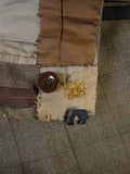 24/1112 wonderful 1974 vintage cyril a castle savile row conduit st brown wp check mohair suit w/ paisley linings 43 short to regular