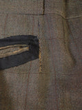 24/1112 wonderful 1974 vintage cyril a castle savile row conduit st brown wp check mohair suit w/ paisley linings 43 short to regular