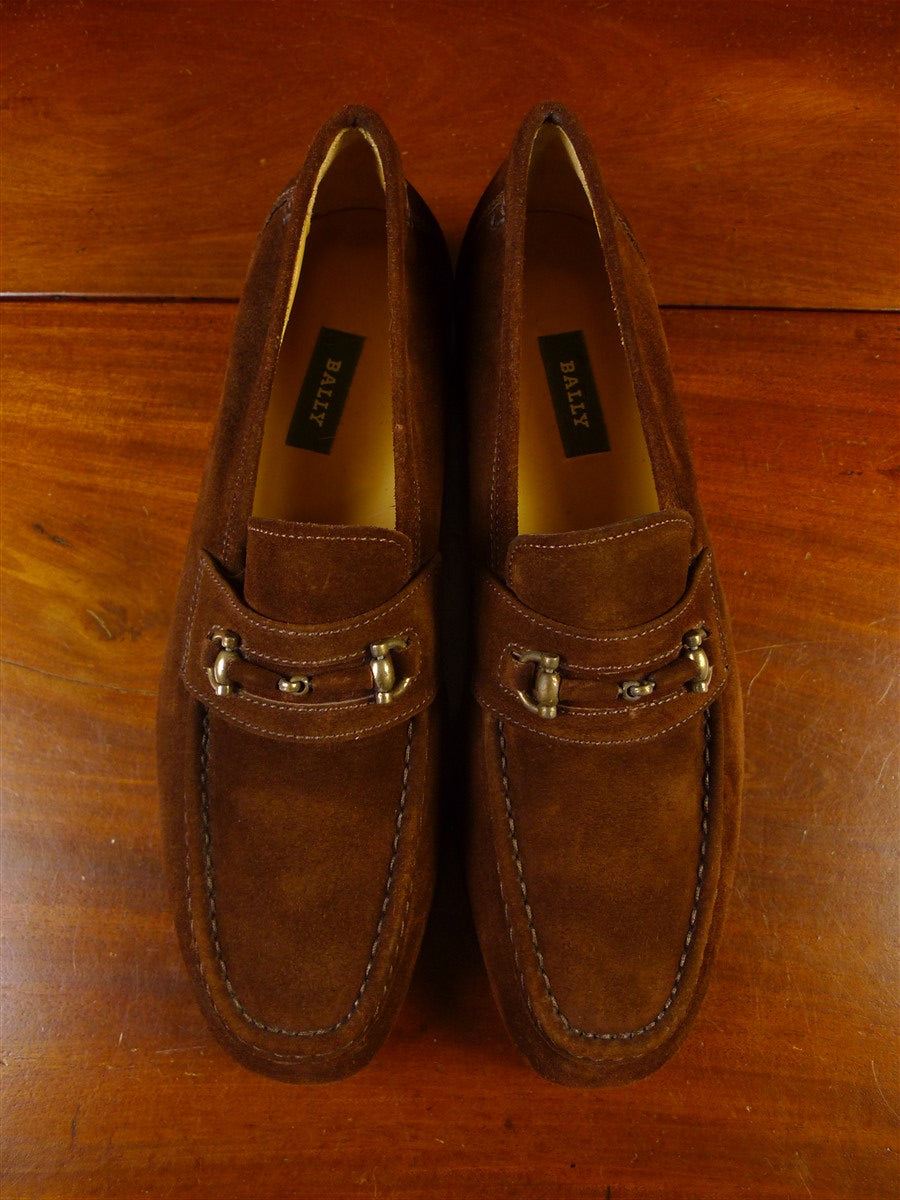 24/1127 new deadstock bally brown suede leather loafer uk 11.5 eu 46