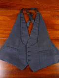 25/0009 immaculate bespoke tailored black grosgrain silk backless evening waistcoat 44