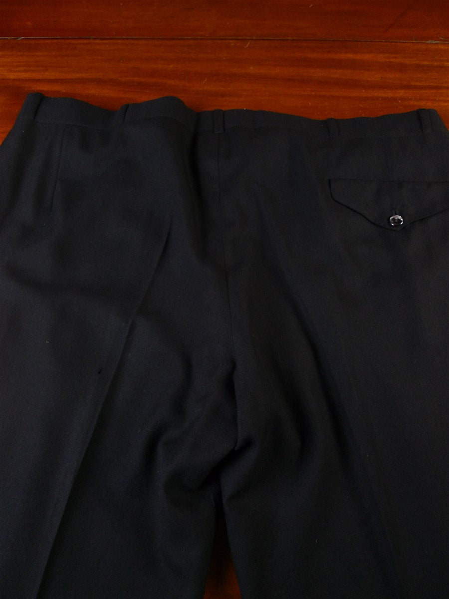 25/0033 kent haste lachter 2015 savile row bespoke black barathea evening trouser (minor damage) 38-41