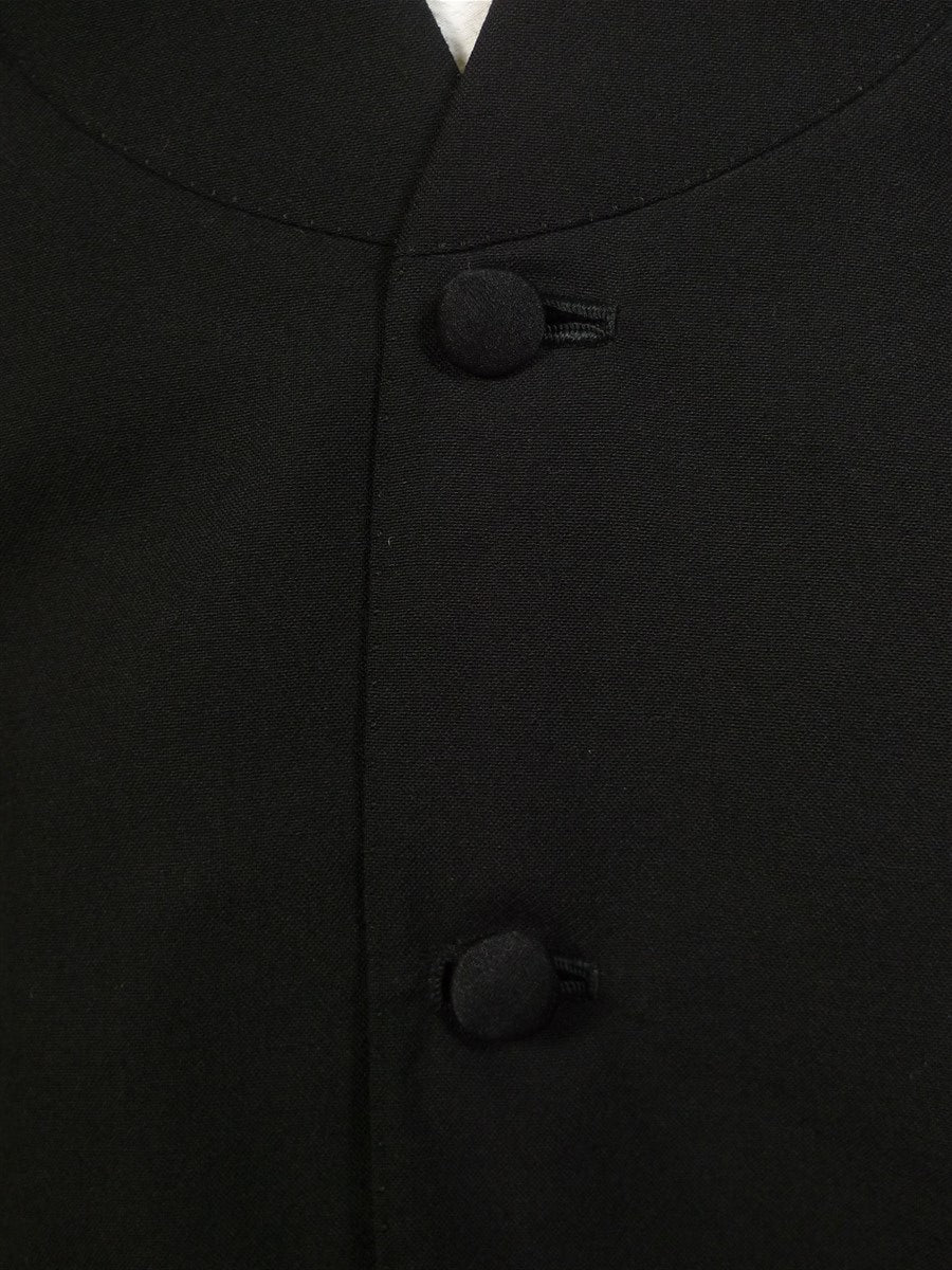 25/0008 immaculate bespoke tailored black shawl fine worsted evening waistcoat 49-50 long