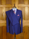 25/0047 excellent nick tentis savile row blue wool & 16% mohair slim lapel suit 39-40 regular