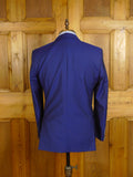 25/0047 excellent nick tentis savile row blue wool & 16% mohair slim lapel suit 39-40 regular