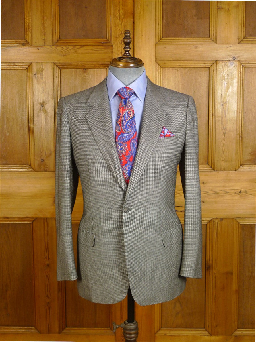 25/0051 luxury rossini  italian 100% cashmere dogtooth check suit (rrp £6,000) 38-39 short to regular