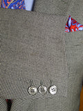 25/0051 luxury rossini  italian 100% cashmere dogtooth check suit (rrp £6,000) 38-39 short to regular