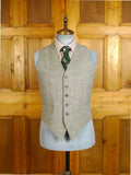 25/0060 vintage 1971 huntsman savile row bespoke heavyweight grey tweed 3-piece suit 40 regular