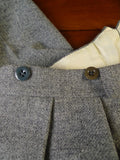 25/0060 vintage 1971 huntsman savile row bespoke heavyweight grey tweed 3-piece suit 40 regular