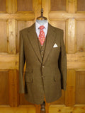 25/0076 exceptional 1982 vintage nutters savile row bespoke brown twill tweed 3-piece suit 40-41 regular to long