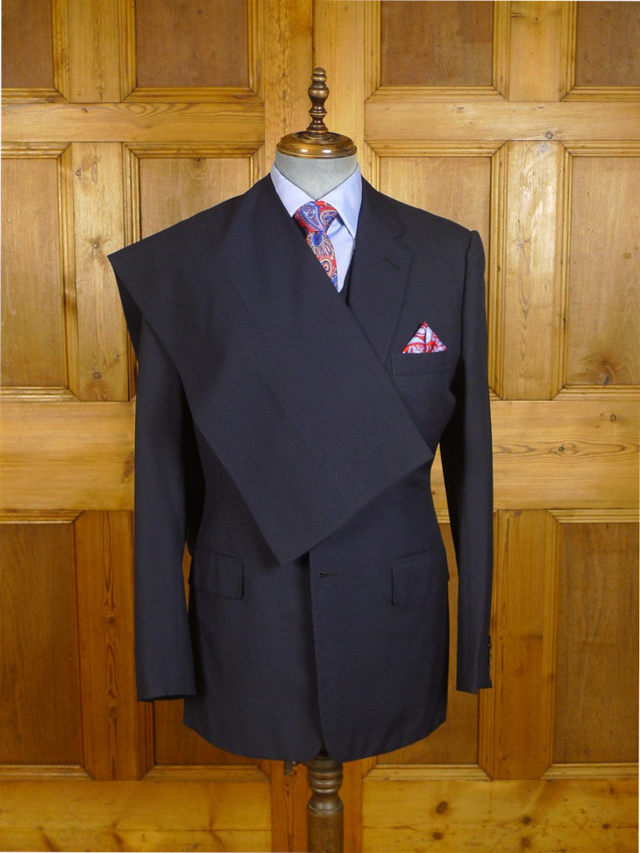 25/0075 vintage 1979 nutters savile row bespoke blue wool & mohair 3-piece suit 40 regular to long