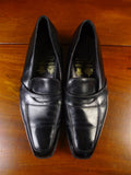 25/0165 excellent john lobb london bespoke black calf leather penny loafer uk 11