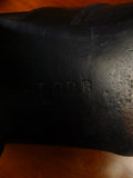 25/0165 excellent john lobb london bespoke black calf leather penny loafer uk 11