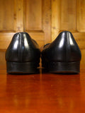 25/0165 excellent john lobb london bespoke black calf leather penny loafer uk 11