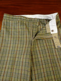25/0246 stunning & very rare original 1975 tommy nutter 'nutters' savile row bespoke green bold check tweed suit w/ wide lapels and boot-leg 38-39 short